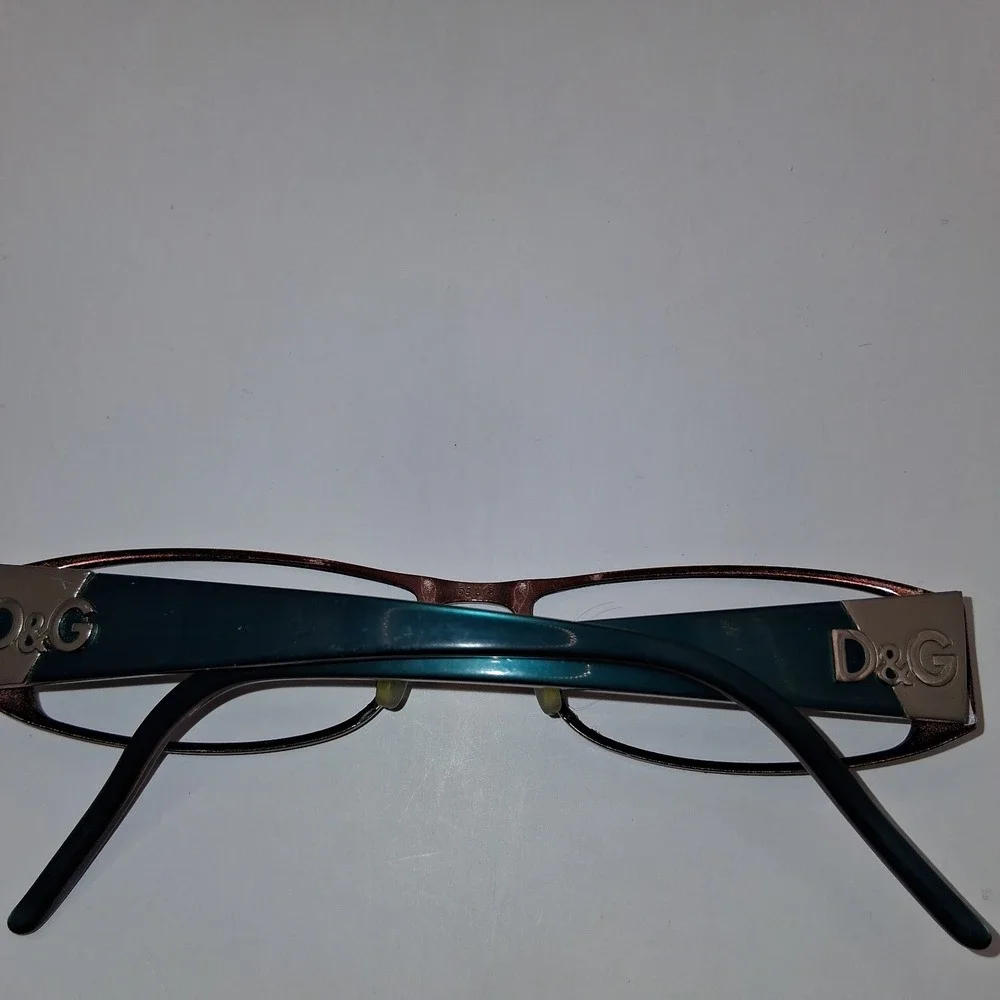 D&G Dolce Gabbana 5028 147 Brown Blue Rectangular Eyeglasses Frames 53-15-140